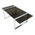 Thick Smoked Glass Top Chrome Base Rectangle Coffee Table For Sale