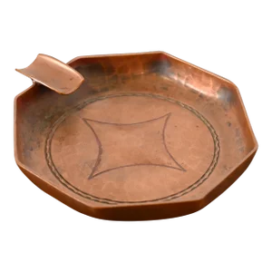 Roycroft Arts & Crafts Hammered Copper Ashtray