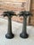 Coffee Coastal Metal Palm Tree Candle Holders-Pair For Sale - Image 8 of 11