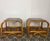 Mid-Century Modern Mid-Century Modern Italian Bamboo and Rattan Side Tables with Smoked Glass, 1950s, Set of 2 For Sale - Image 3 of 18