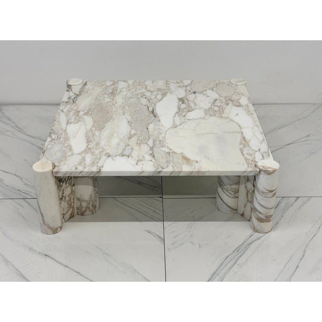 Knoll Gae Aulenti Jumbo Coffee Table, Arabescato Marble, Knoll, 1960's For Sale - Image 4 of 9