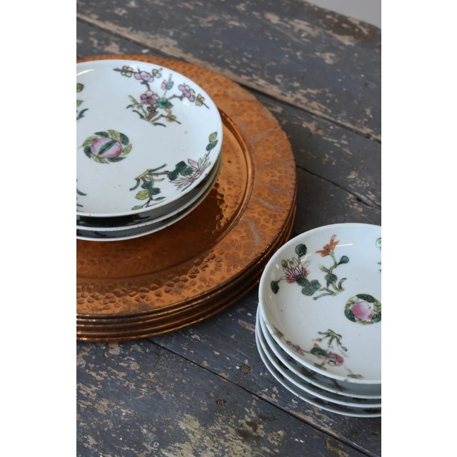 Chinese Antique Chinese Famille Rose Glazed Porcelain Dishes, Circa Early 20th Century For Sale - Image 3 of 14