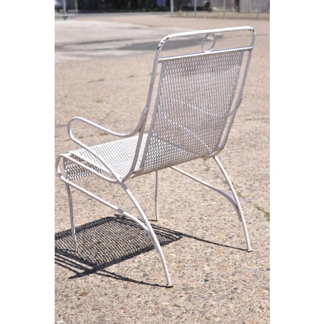 Vintage Russell Woodard Sculptura Wrought Iron Patio Arm Chair, Attributed For Sale - Image 12 of 12