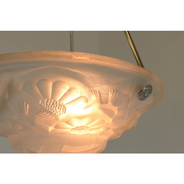 Art Deco Pendant Light by David Gueron Degue, 1930 For Sale - Image 3 of 11