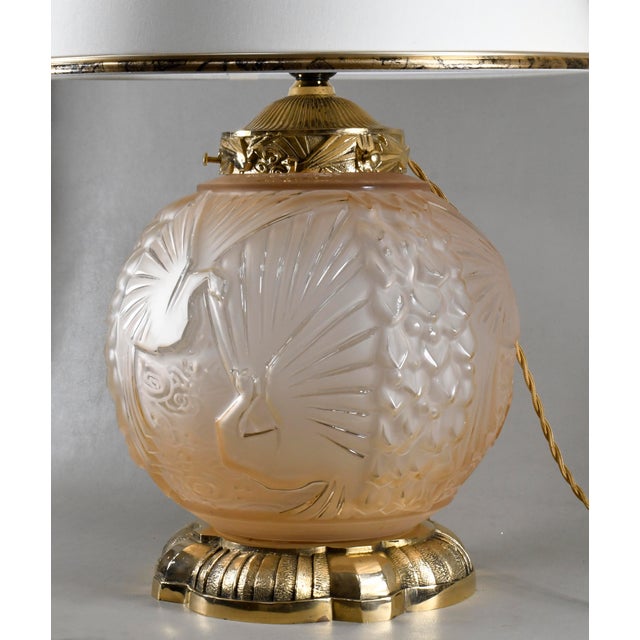 French Art Deco Table Lamp by Muller Freres - 1930 France For Sale - Image 10 of 14