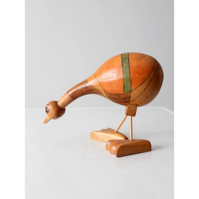 Vintage Gourd Art Bird For Sale - Image 9 of 10