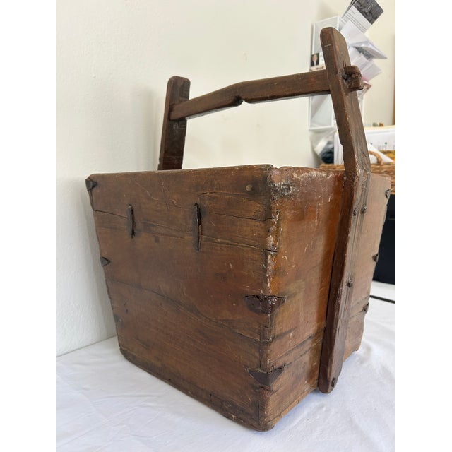 Antique Chinese Grain Bucket For Sale In Los Angeles - Image 6 of 7