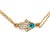 Early 21st Century Minimalist Sparkly Hamsa Hand & Evil Eye Gold Bracelet For Sale - Image 5 of 11