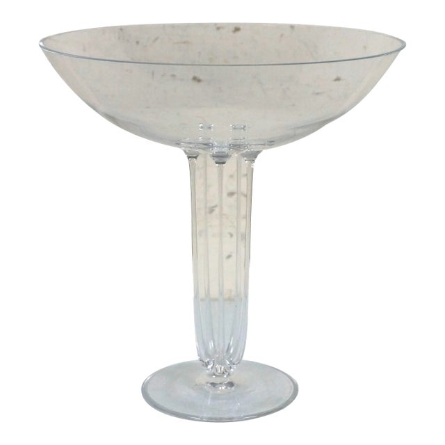 Late 20th Century Rosenthal German Crystal Glass Centerpiece Pedestal Bowl Compote Riser For Sale