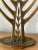 Beautiful vintage brass menorah from Israel. Measurements at base: 6.75x3x11/at candlespread: 8.25x3x11