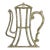 Vintage Italian Zinc Silverplate Coffee Pot Trivet For Sale
