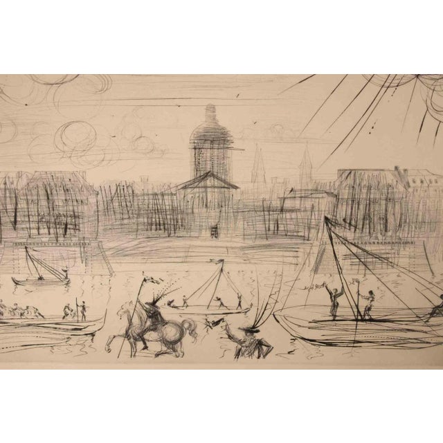 L'Académie de Paris (The Academy in Paris). Etching on Arches wove paper (watermark), 1971. Signed and numbered 184/250 A....