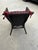 Black Wicker Chair W/ Buck Plaid Seat Cushions For Sale - Image 10 of 13