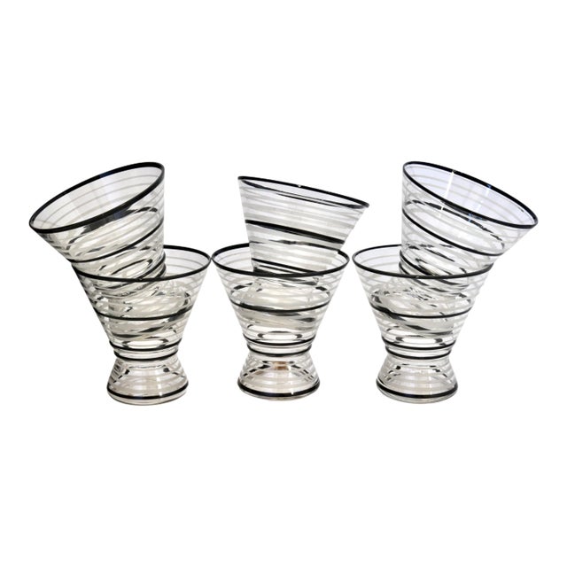 Vintage Mid-Century Cocktail Glasses, S/6 For Sale