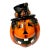 1990s Vintage Americana Boho Chic Halloween Jack-O-Lantern Ceramic Cookie Jar For Sale
