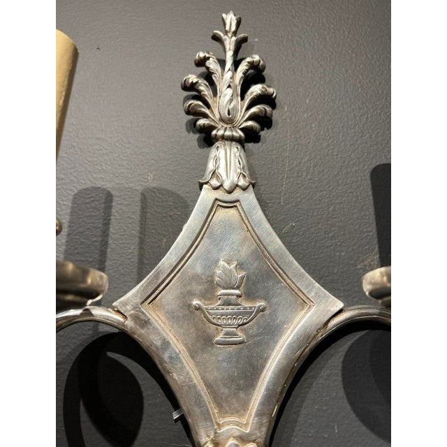 Edward F. Caldwell & Co. 1920's Small Caldwell Neoclassic Sconces - Pair For Sale - Image 4 of 9