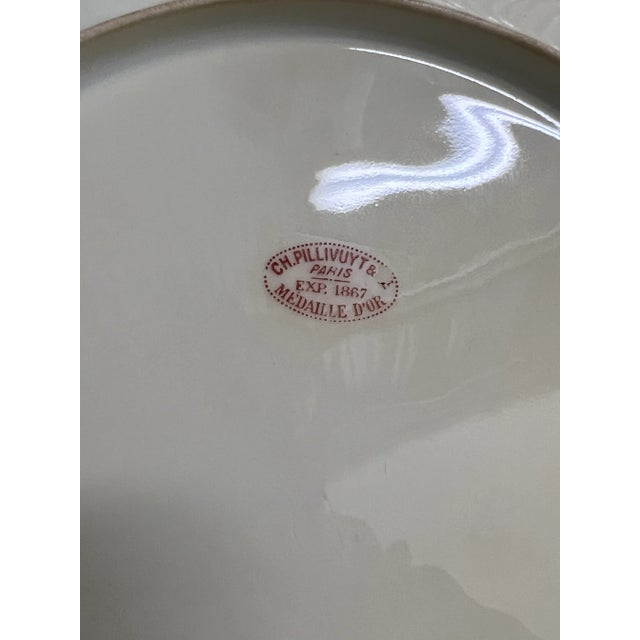 Pair, French Signed Charles Pillivuyt Opposing Napoleonic Horseback Plates 9.5" C. 1870 For Sale In Boston - Image 6 of 8