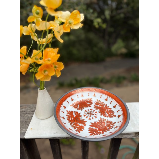 Japanese Vintage Japanese Porcelain Pewter Bowl For Sale - Image 3 of 6