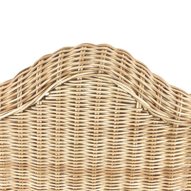 Vintage High-Back Woven Wicker & Rattan Armchair For Sale In Philadelphia - Image 6 of 18