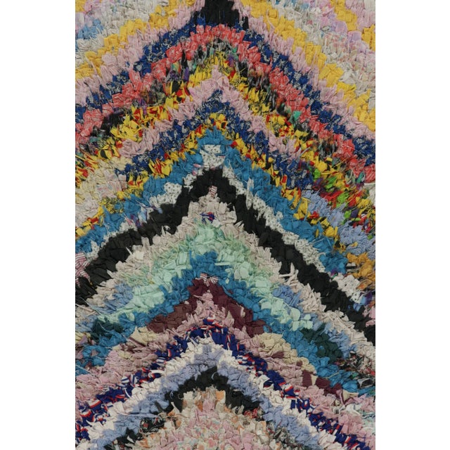 Moroccan Vintage Moroccan Rug With Polychromatic Chevron Patterns, From Rug & Kilim For Sale - Image 3 of 7