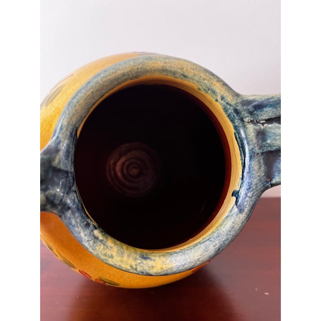 Vintage Terre È Provence French Hand-Painted Ceramic Pitcher, Made in France For Sale - Image 10 of 10