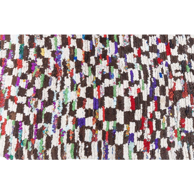Doris Leslie Blau Vintage Moroccan Rug – Bold Abstract Checkerboard Composition For Sale In New York - Image 6 of 8