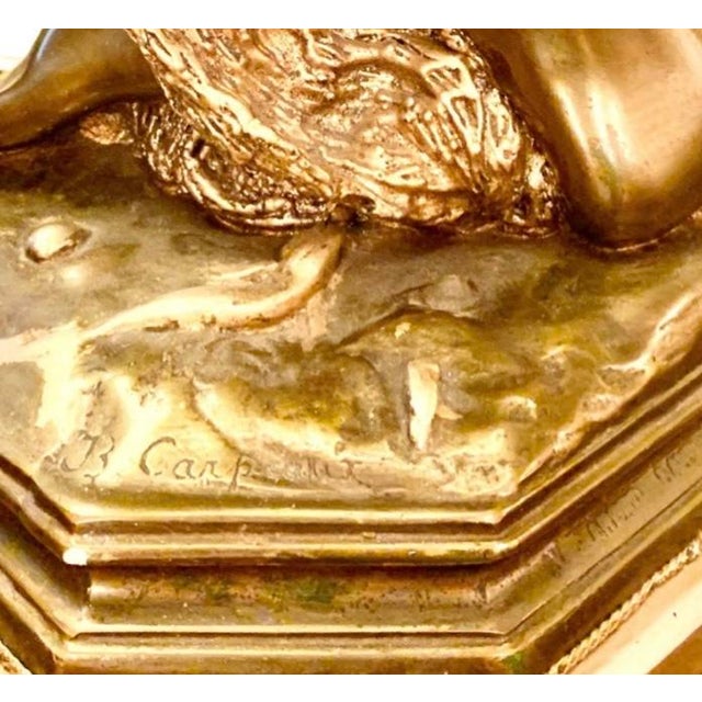 Gold Vintage 1940's Hollywood Regency Massive Marbro Lamp With Original Shade For Sale - Image 8 of 12