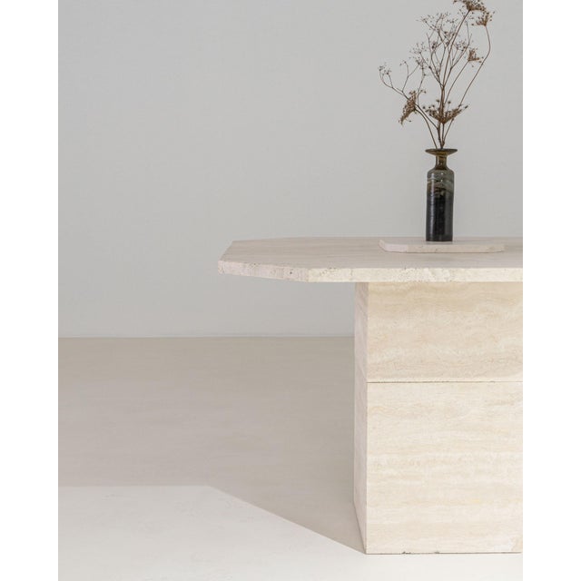 Italian Travertine Table, Antique, Italy, Circa 1970 For Sale - Image 10 of 12