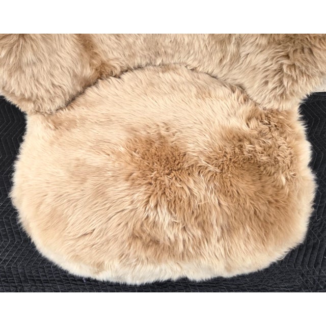 Wood Natures Collection Ethan Puffy Lounge Chair, New Zealand Sheepskin For Sale - Image 7 of 13