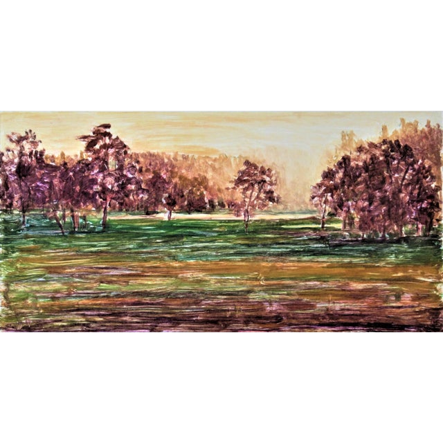 This artwork "Landscape #IV' c.2000 is an original color monotype by American artist Thomas (Tom) Monaghan, b. 1961. It is...
