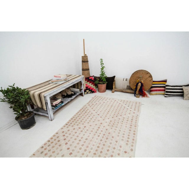 Embroidered Vintage Kilim Runner- 3′7″ × 11′5″ For Sale In Los Angeles - Image 6 of 7