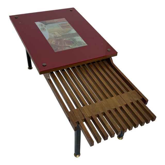 Mid-Century Modern Slatted Coffee Table in the style of George Nelson, 1960 For Sale