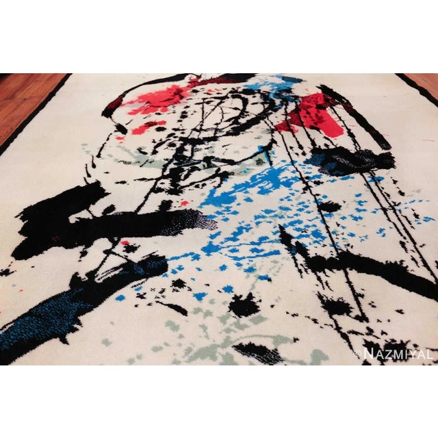 Nazmiyal Collection Vintage Scandinavian Ege Art Line Robert Jacobsen Rug For Sale - Image 4 of 9