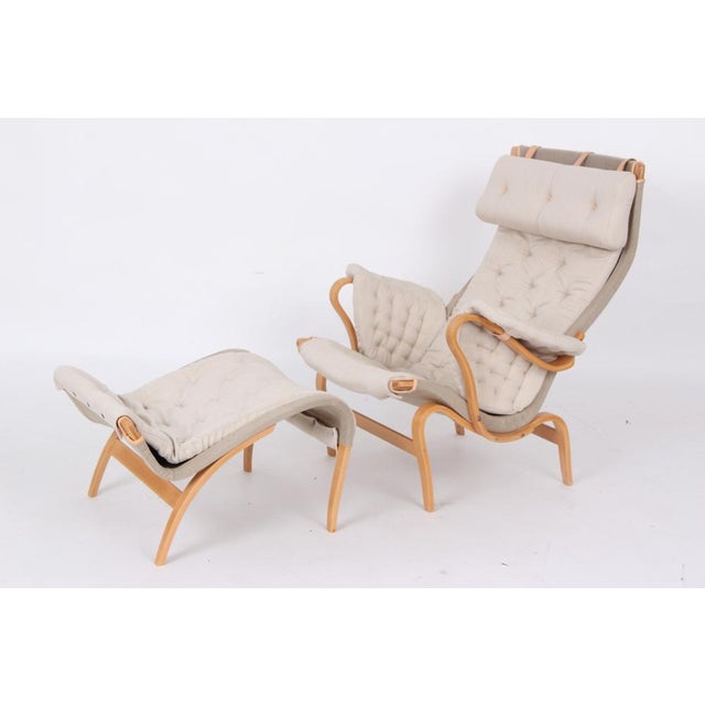 Set of Pernilla Armchair and Stools by Bruno Mathsson for Dux, 1969 For Sale - Image 5 of 15