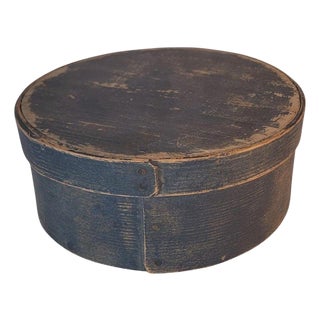 19Thc Original Blue Painted Medium Pantry Box For Sale