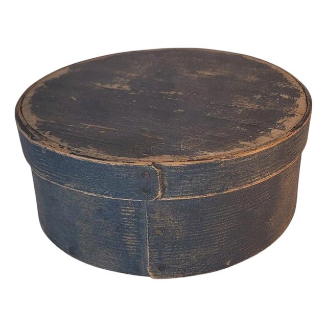 19Thc Original Blue Painted Medium Pantry Box For Sale