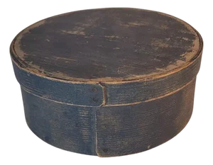19Thc Original Blue Painted Medium Pantry Box