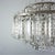 Mid-Century Modern Vintage Chandelier with Floodlight Prisms and Rhinestone Beads Nickel, 1960s For Sale - Image 3 of 13