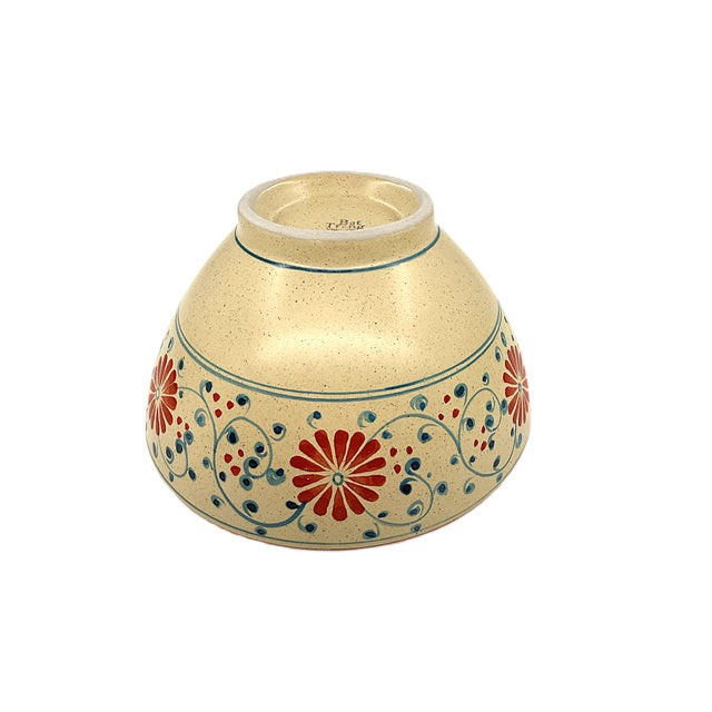 Asian Modern Bat Trang Vietnamese Pho Bowls or Ramen Bowls Hand Painted With Floral and Vine Pattern - Set of 4 For Sale In New York - Image 6 of 9