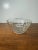 1980s Vintage Clear Pressed Glass Serving Bowl Handles Etched Floral Console Dish For Sale - Image 5 of 11