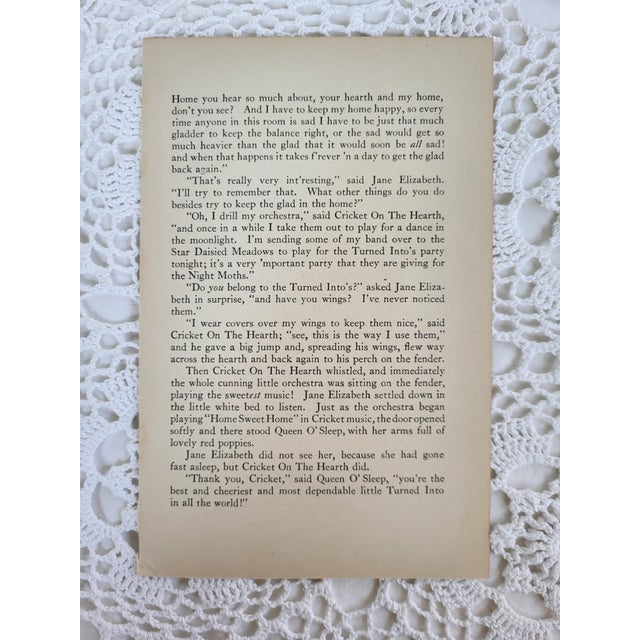 1920 Art Print of a Young Girl in Flower Garden Reproduction For Sale - Image 4 of 4