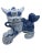Vintage chinoiserie blue and white ceramic foo dog statue. This piece can be used on a table or shelf for decor. A nice...