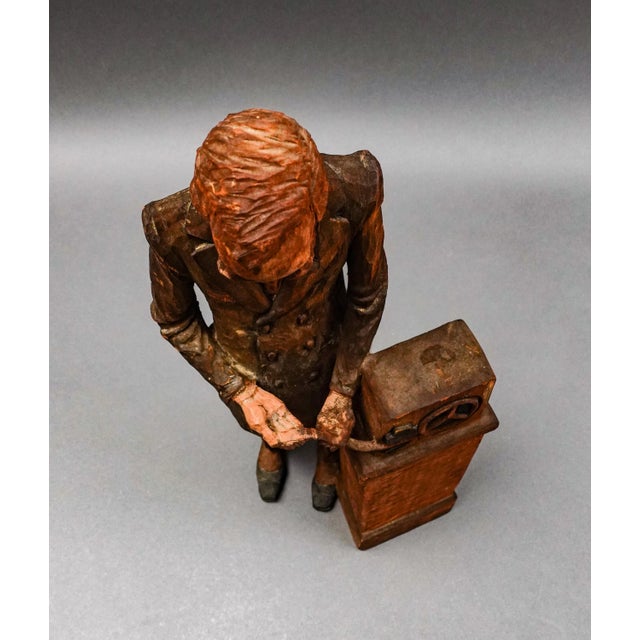 Late 20th Century Late 20th Century Emil Janel Sweden Signed Master American Wood Carver Figure For Sale - Image 5 of 10