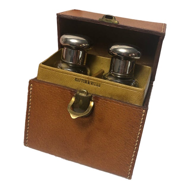 Mappin & Webb Antique Scent Bottle Travel Case. For Sale