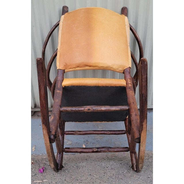 Old Hickory Barrel Back Rocking Chair For Sale - Image 9 of 11