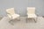 Gordon International Ludwig Mies Van Der Rohe Brno Tubular Chairs in Cream Fabric by Gordon - A Pair For Sale - Image 4 of 18