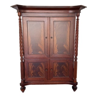 1990s Baker Furniture Milling Road Armoire For Sale