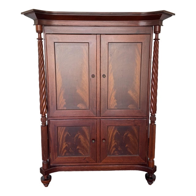 1990s Baker Furniture Milling Road Armoire For Sale
