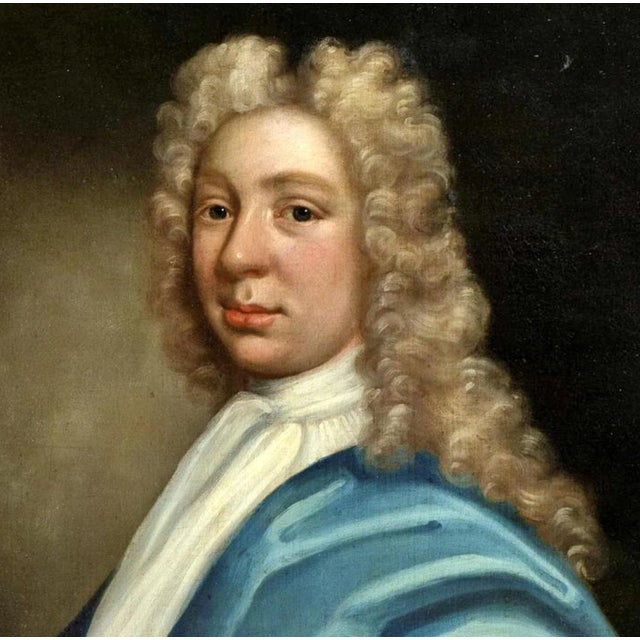 English School Artist, Young Gentleman, 18th Century, Oil on Canvas, Framed For Sale - Image 5 of 6