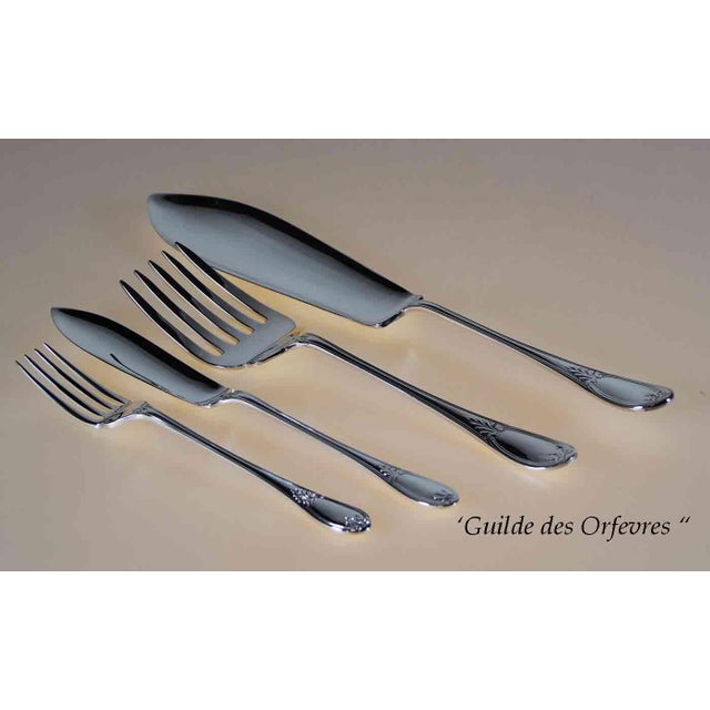 New Silver Flatware Set for 12- 119 Pieces Wellington Pattern- Complete Set For Sale - Image 9 of 15